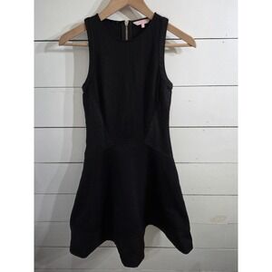 Ted Baker London Black Jimena Fit & Flare Dress Black Metallic size 1 (XS)